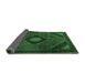 Sideview of Medallion Emerald Green Traditional Rug, tr2140emgrn