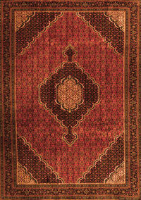 Medallion Orange Traditional Rug, tr2140org