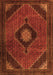 Medallion Orange Traditional Rug, tr2140org