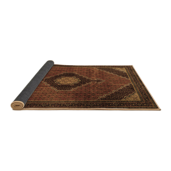 Sideview of Medallion Brown Traditional Rug, tr2140brn