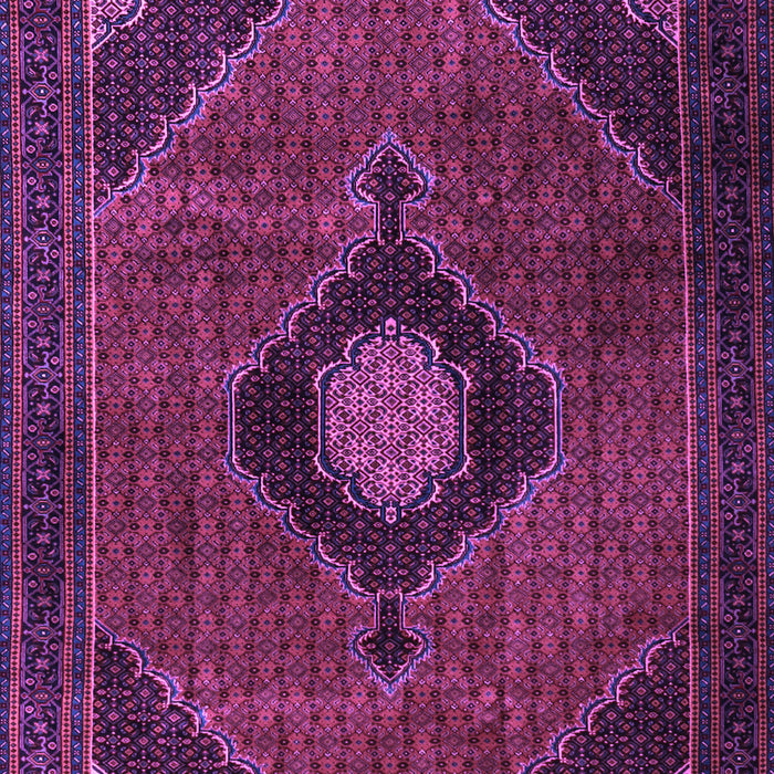 Machine Washable Medallion Purple Traditional Area Rugs, wshtr2140pur