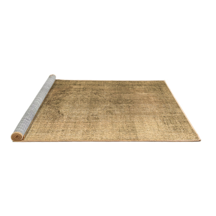 Sideview of Machine Washable Persian Brown Traditional Rug, wshtr2141brn