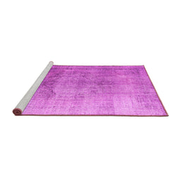 Sideview of Machine Washable Persian Pink Traditional Rug, wshtr2141pnk