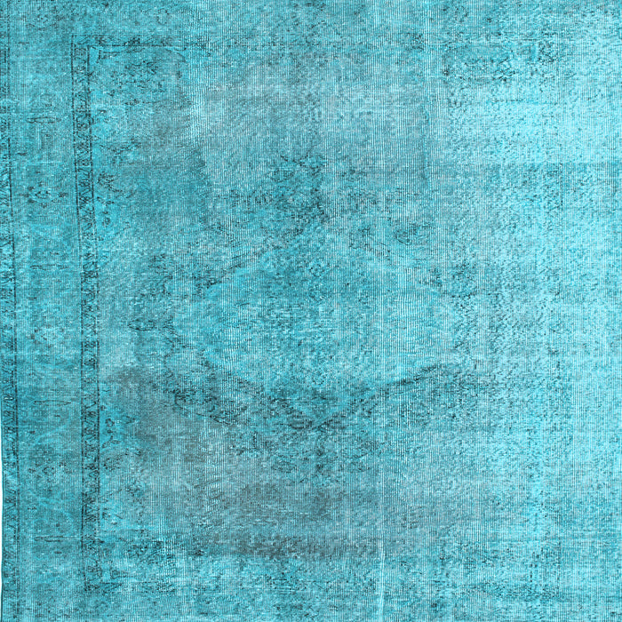 Square Machine Washable Persian Light Blue Traditional Rug, wshtr2141lblu
