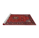 Sideview of Machine Washable Traditional Sienna Brown Rug, wshtr2142