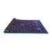 Sideview of Medallion Blue Traditional Rug, tr2142blu