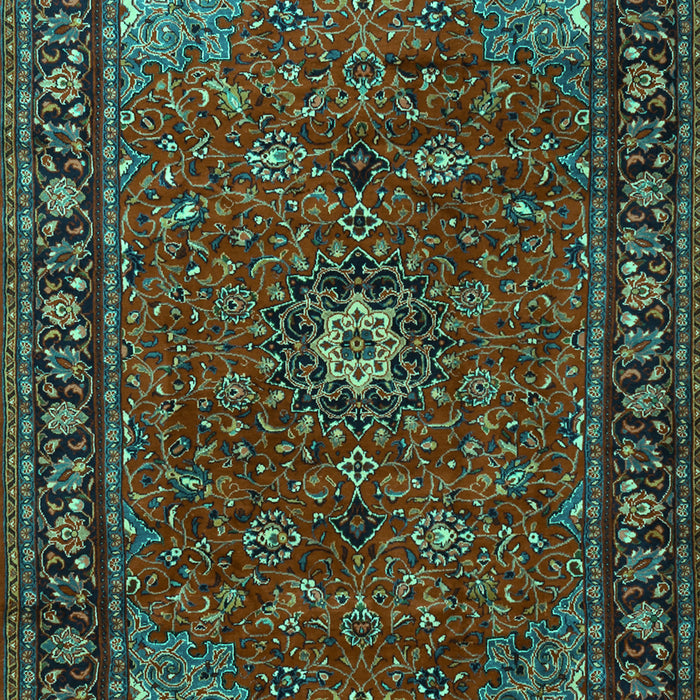 Medallion Turquoise Traditional Rug, tr2142turq