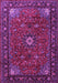 Medallion Purple Traditional Rug, tr2142pur