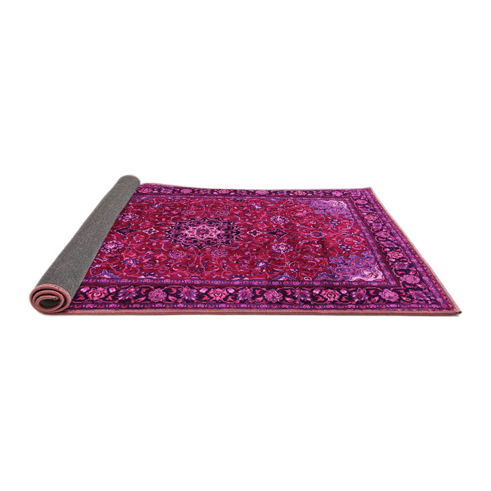 Sideview of Medallion Pink Traditional Rug, tr2142pnk