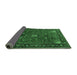 Sideview of Medallion Emerald Green Traditional Rug, tr2142emgrn