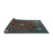 Sideview of Medallion Light Blue Traditional Rug, tr2142lblu