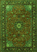 Medallion Green Traditional Rug, tr2142grn