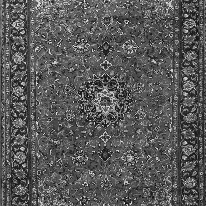 Serging Thickness of Machine Washable Medallion Gray Traditional Rug, wshtr2142gry