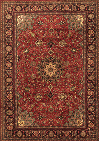 Medallion Brown Traditional Rug, tr2142brn