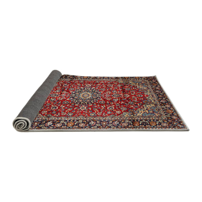 Sideview of Traditional Saffron Red Medallion Rug, tr2143
