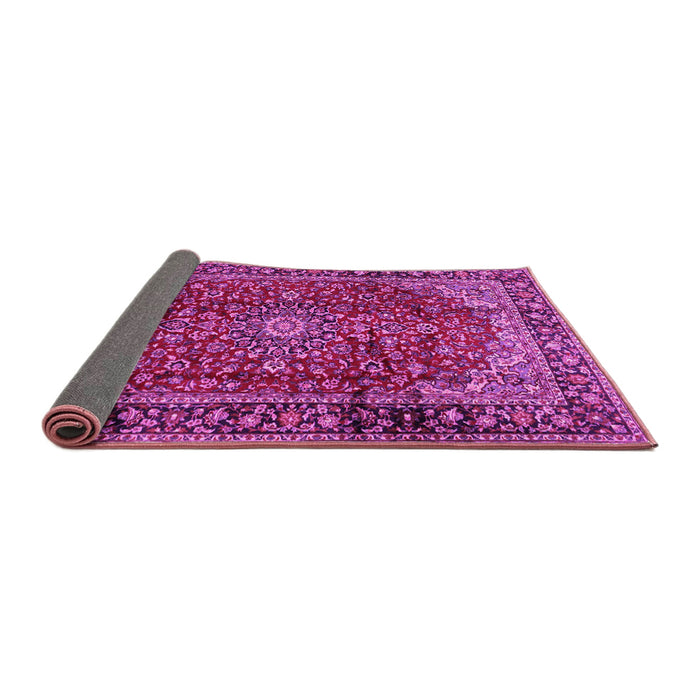 Sideview of Medallion Pink Traditional Rug, tr2143pnk