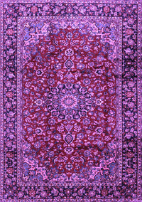 Medallion Purple Traditional Rug, tr2143pur