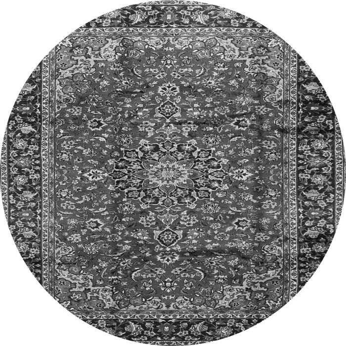 Square Medallion Gray Traditional Rug, tr2143gry