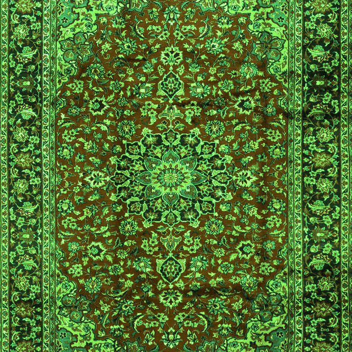 Medallion Green Traditional Rug, tr2143grn