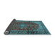 Sideview of Medallion Light Blue Traditional Rug, tr2143lblu