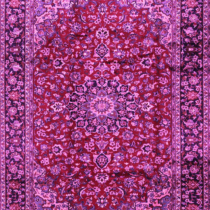 Machine Washable Medallion Pink Traditional Rug, wshtr2143pnk