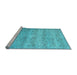 Sideview of Machine Washable Persian Light Blue Traditional Rug, wshtr2144lblu