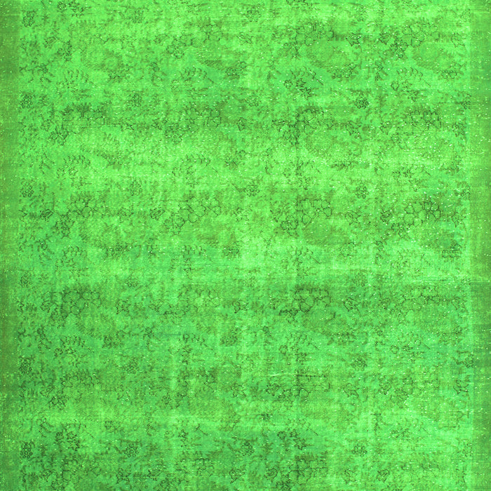 Serging Thickness of Machine Washable Persian Green Traditional Area Rugs, wshtr2144grn