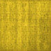 Square Machine Washable Persian Yellow Traditional Rug, wshtr2144yw