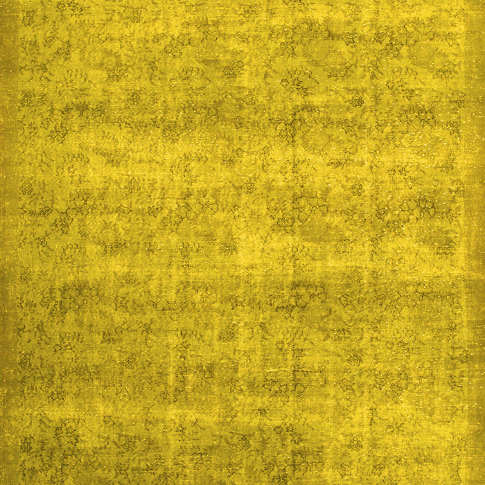 Machine Washable Persian Yellow Traditional Rug, wshtr2144yw