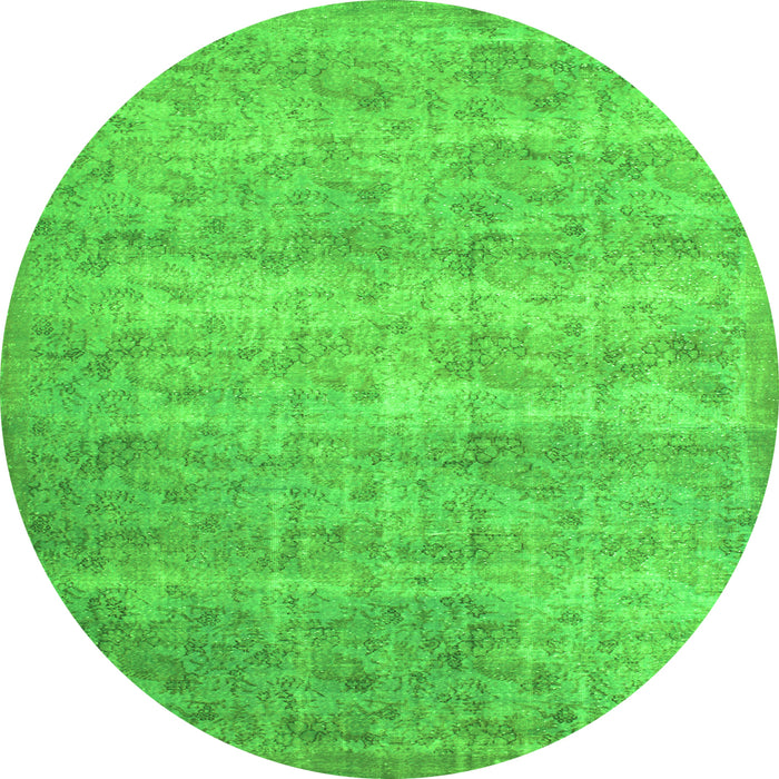 Square Persian Green Traditional Rug, tr2144grn