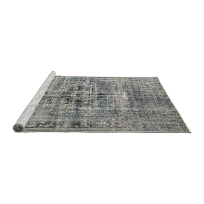 Sideview of Machine Washable Traditional Cloud Gray Rug, wshtr2145