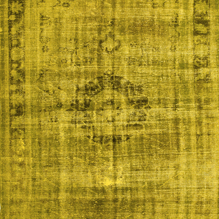 Machine Washable Persian Yellow Traditional Rug, wshtr2145yw