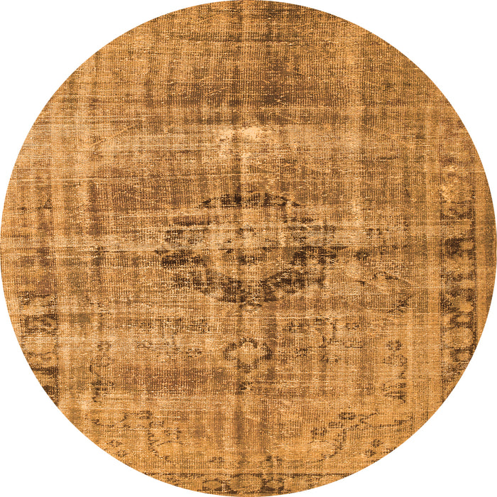 Square Persian Orange Traditional Rug, tr2145org