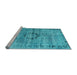 Sideview of Machine Washable Persian Light Blue Traditional Rug, wshtr2145lblu