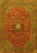 Medallion Yellow Traditional Rug, tr2146yw