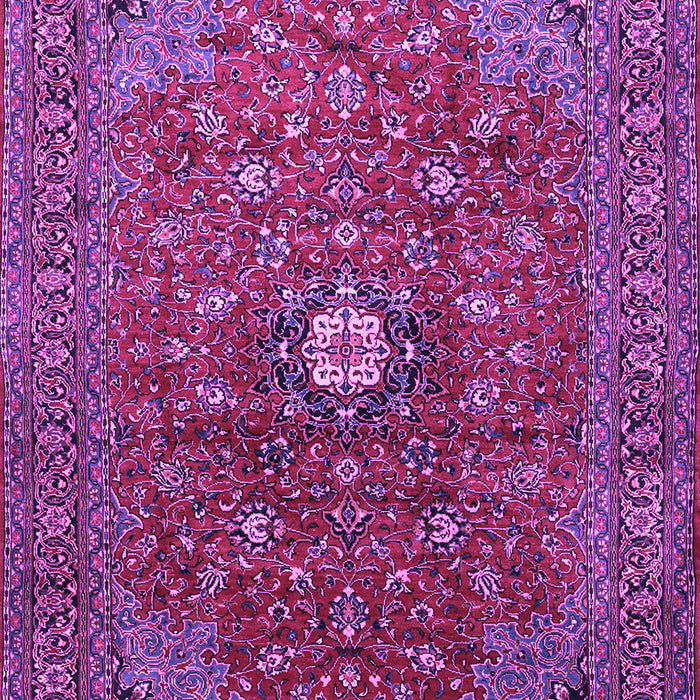 Machine Washable Medallion Purple Traditional Area Rugs, wshtr2146pur