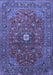 Medallion Blue Traditional Rug, tr2146blu