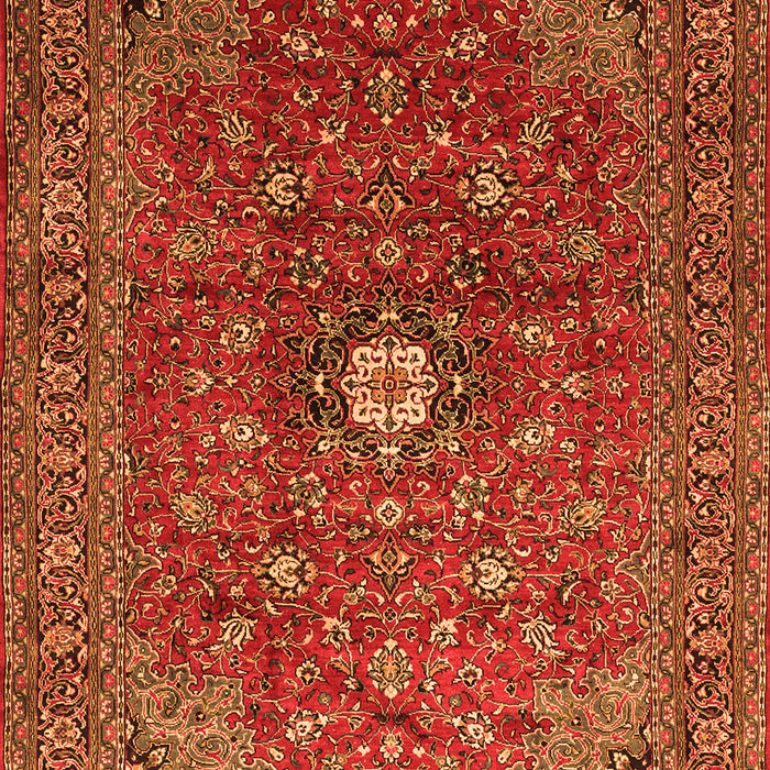 Medallion Orange Traditional Rug, tr2146org