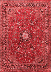 Medallion Red Traditional Rug, tr2146red