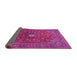 Sideview of Medallion Pink Traditional Rug, tr2146pnk