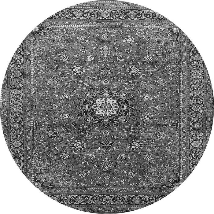 Square Medallion Gray Traditional Rug, tr2146gry