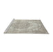 Sideview of Machine Washable Traditional White Gold Rug, wshtr2147