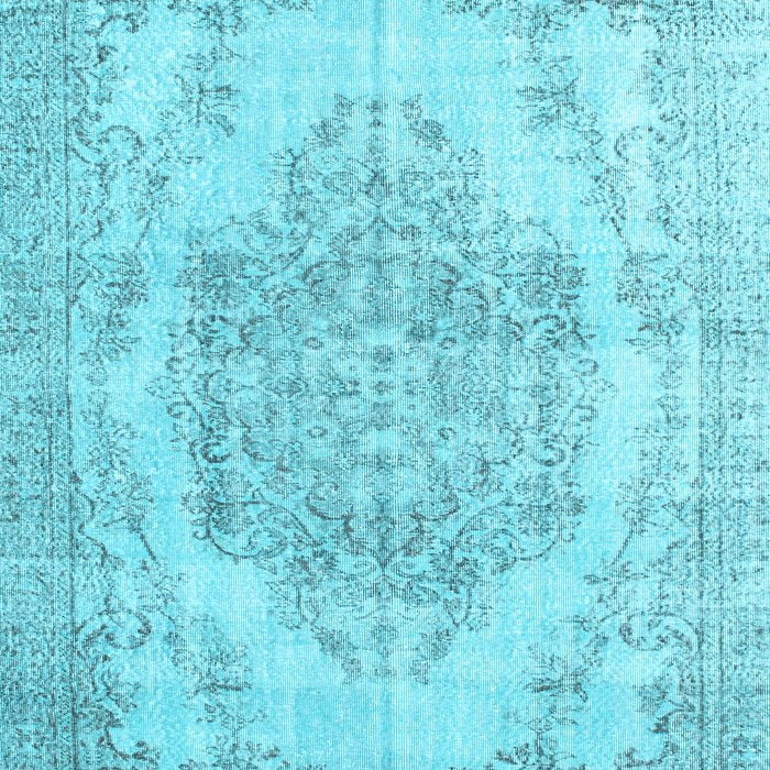 Machine Washable Persian Light Blue Traditional Rug, wshtr2147lblu