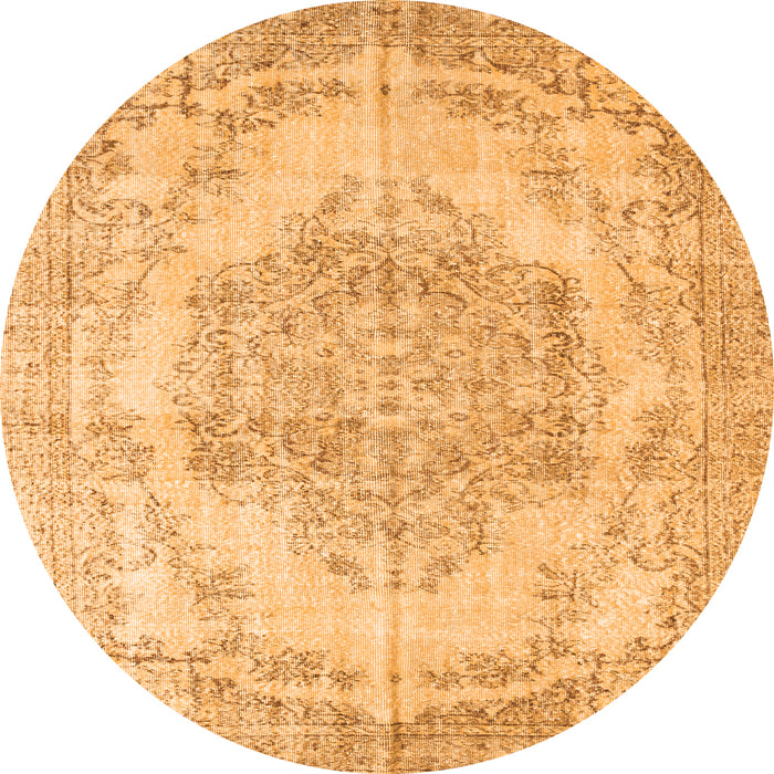 Machine Washable Persian Orange Traditional Area Rugs, wshtr2147org