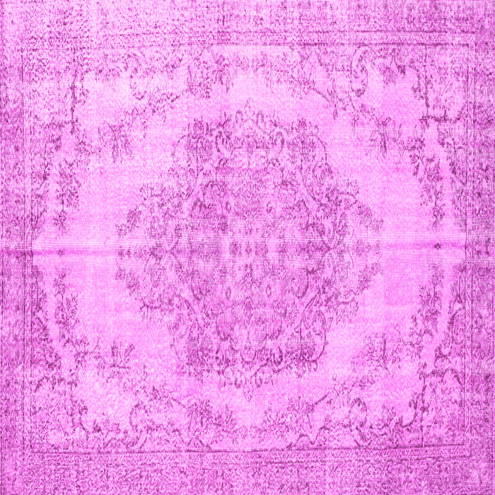 Square Machine Washable Persian Pink Traditional Rug, wshtr2147pnk