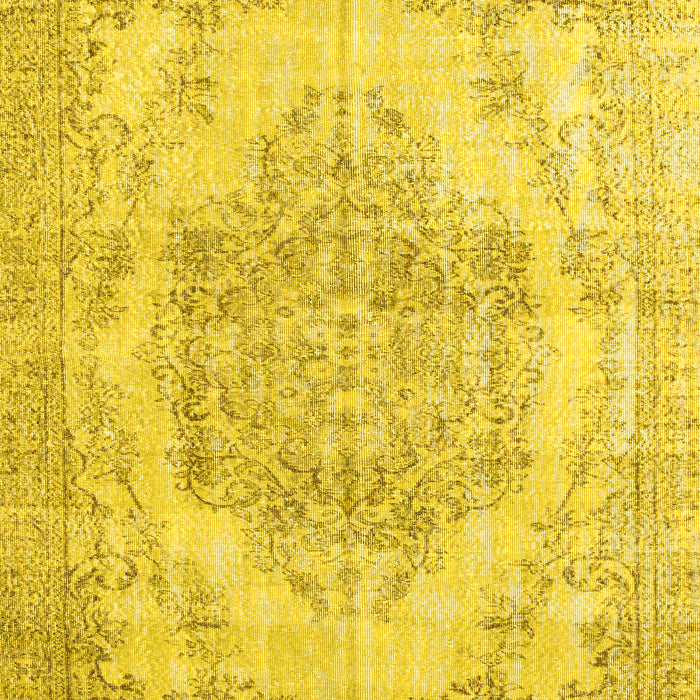 Machine Washable Persian Yellow Traditional Rug, wshtr2147yw
