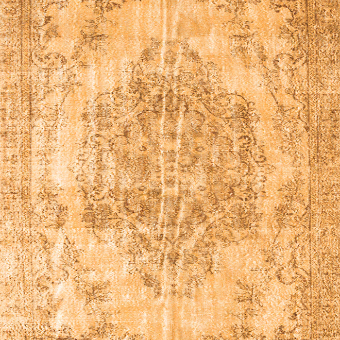 Serging Thickness of Machine Washable Persian Orange Traditional Area Rugs, wshtr2147org