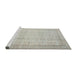 Sideview of Machine Washable Traditional Grey Gray Rug, wshtr2148