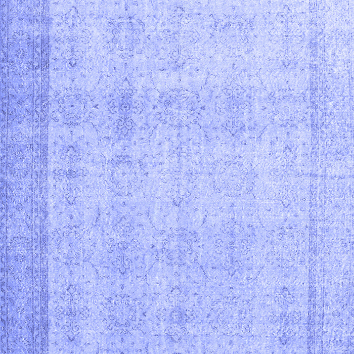 Machine Washable Persian Blue Traditional Rug, wshtr2148blu