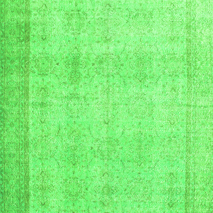 Serging Thickness of Machine Washable Persian Green Traditional Area Rugs, wshtr2148grn